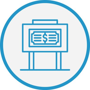 Beyaz Tahta Çizgi Mavi Çember