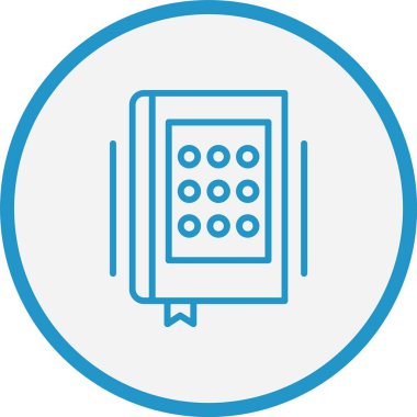 Braille Kod Satırı Mavi Çember