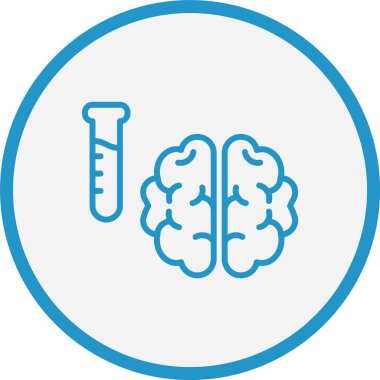 Beyin Çizgisi Mavi Çember