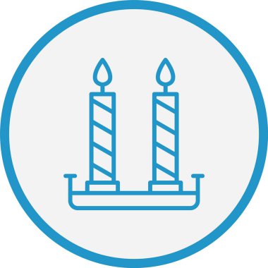 Mum Çizgisi Mavi Çember