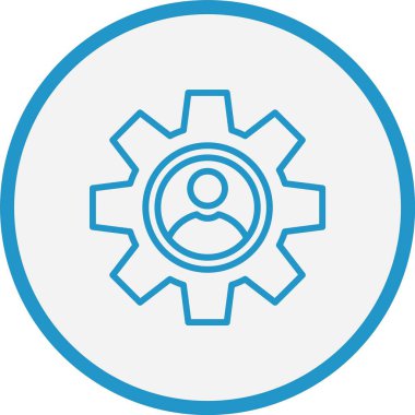 Yetenek Vektör Satırı Mavi Çember