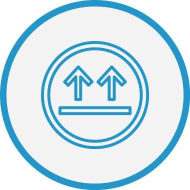 Bu Yan Ok Çizgisi Mavi Çember