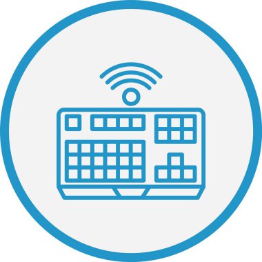 Kablosuz Klavye Mavi Çember