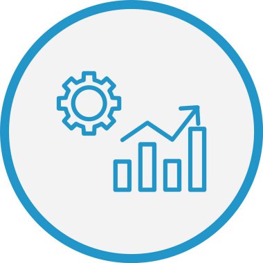 Çubuk Çizelgesi Mavi Çember