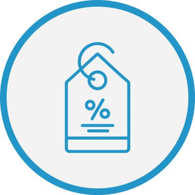 İndirim Çizgisi Mavi Çember