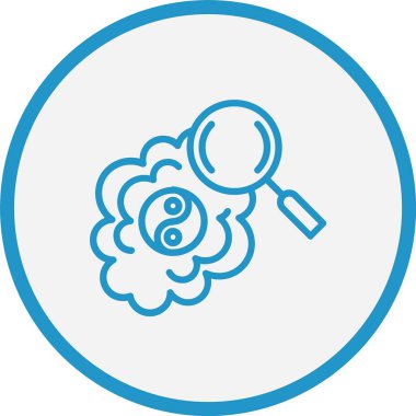 Felsefe Çizgisi Mavi Çember