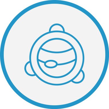 Satürn Çizgisi Mavi Çember