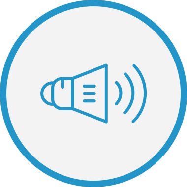 Hoparlör Satırı Mavi Çember