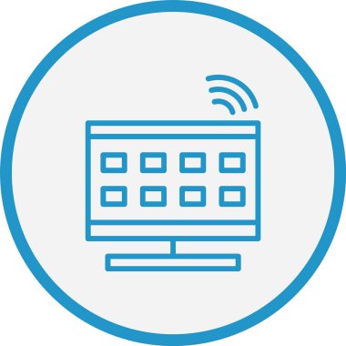 Akıllı TV Çizgisi Mavi Çember