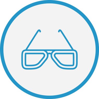 Güneş Gözlüğü Çizgisi Mavi Çember