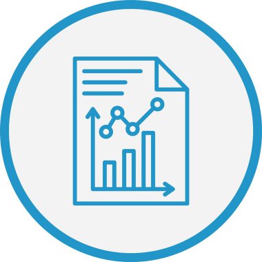 Çubuk Çizelgesi Mavi Çember