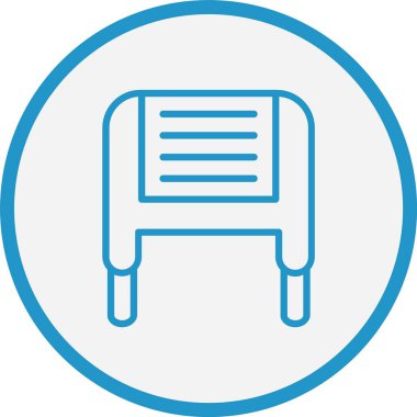 Kapasitör Çizgisi Mavi Çember