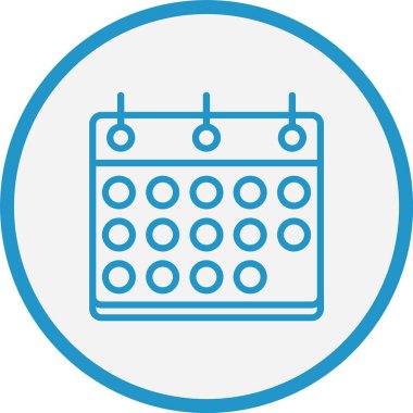 Takvim Çizgisi Mavi Çember