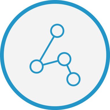 Bağlantı Çizgisi Mavi Çember