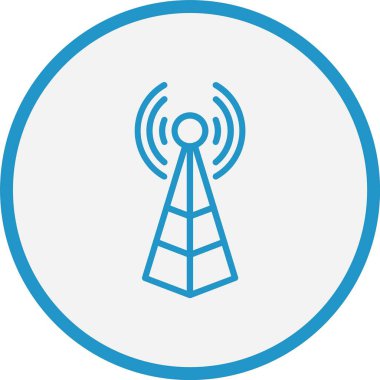 Kule Vektör Hattı Mavi Çember