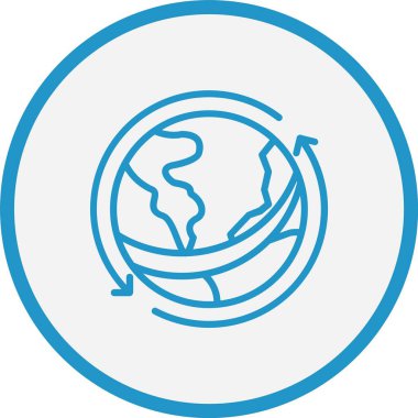 Dünya Çizgisi Mavi Çember