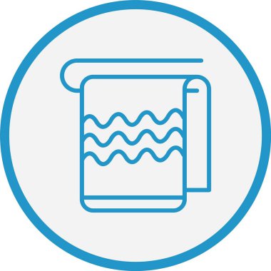 Havlu Çizgisi Mavi Çember