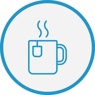 Çay Çizgisi Mavi Çember