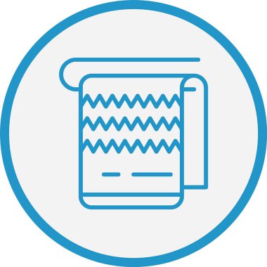 Havlu Çizgisi Mavi Çember