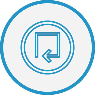 Arka Ok Çizgisi Mavi Çember