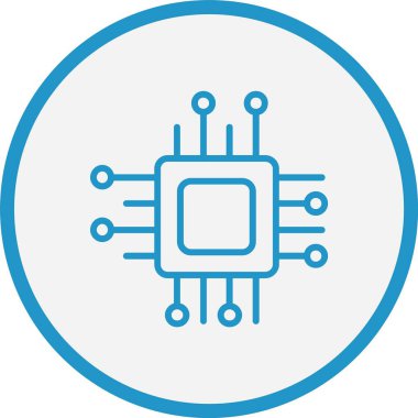 çip Çizgisi Mavi Çember