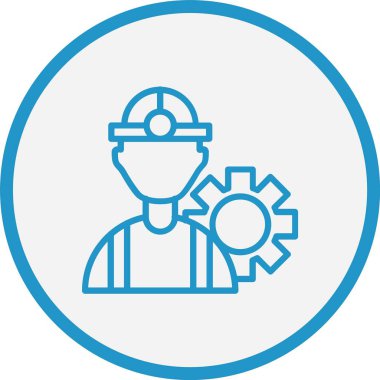 İnşaat İşçi Hattı Mavi Çember