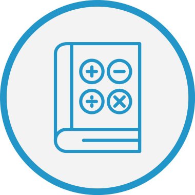 Matematik Çizgisi Mavi Çember