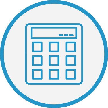 Hesap Makinesi Mavi Çember