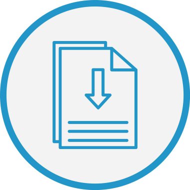 Dosya İndirme Satırı Mavi Çember