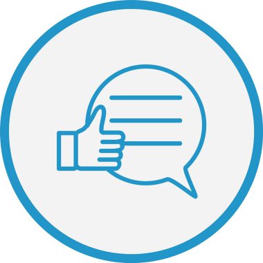 İyi İnceleme Satırı Mavi Çember