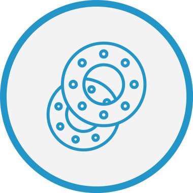 Bisküvi Çizgisi Mavi Çember