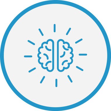 Beyin Çizgisi Mavi Çember