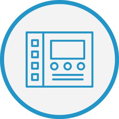 Kontrol Paneli Mavi Çember Çizgisi