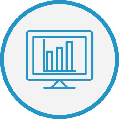 Grafik Çizgisi Mavi Çember