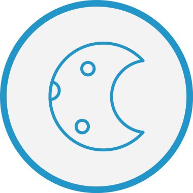 Ay Faz Çizgisi Mavi Çember