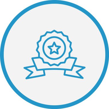 Kaliteli Rozet Çizgisi Mavi Çember