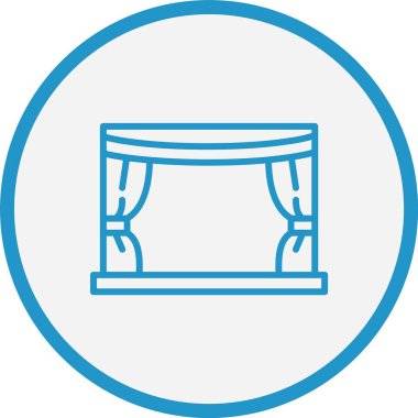 Sahne Çizgisi Mavi Çember