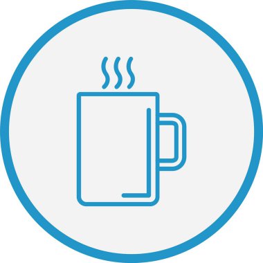 Kahve kupası çizgisi Mavi Çember