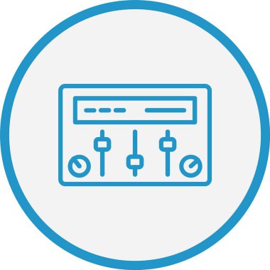 Kontrol Paneli Mavi Çember Çizgisi