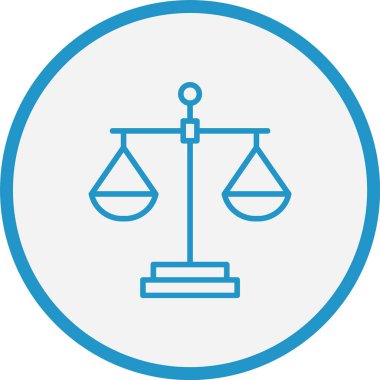 Denge Çizgisi Mavi Çember