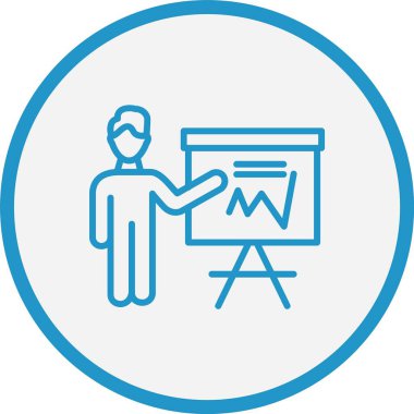 Sunum Satırı Mavi Çember