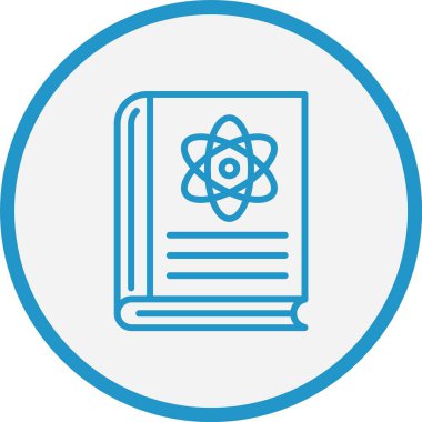 Kitap Vektörü Satırı Mavi Çember