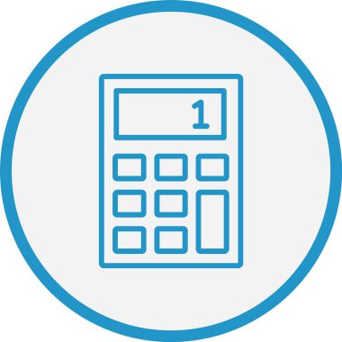 Hesap Makinesi Mavi Çember