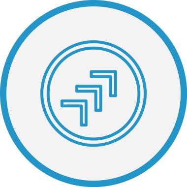 Sağ Ok Çizgisi Mavi Çember