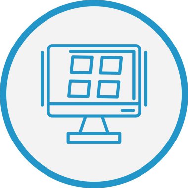 Pencere Satırı Mavi Çember