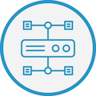 Küme Hesaplama Çizgisi Mavi Çember