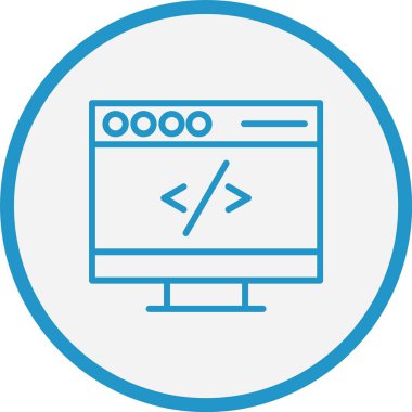 Kodlama Çizgisi Mavi Çember