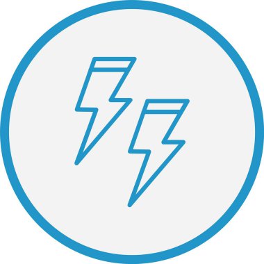 Şimşek Çizgisi Mavi Çember