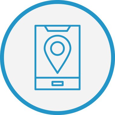 Konum Çizgisi Mavi Çember