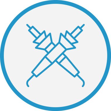 Pyrography Çizgisi Mavi Çember